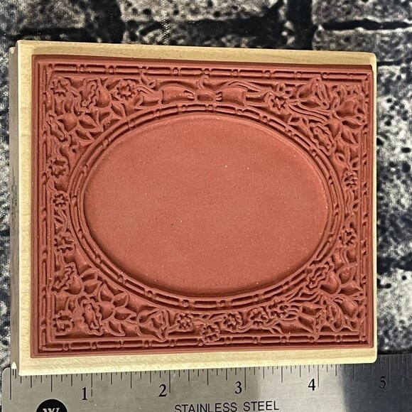 Great Impressions Flowers Oval Opening Roses Frame Rubber Stamp K25 - Picture 8 of 8